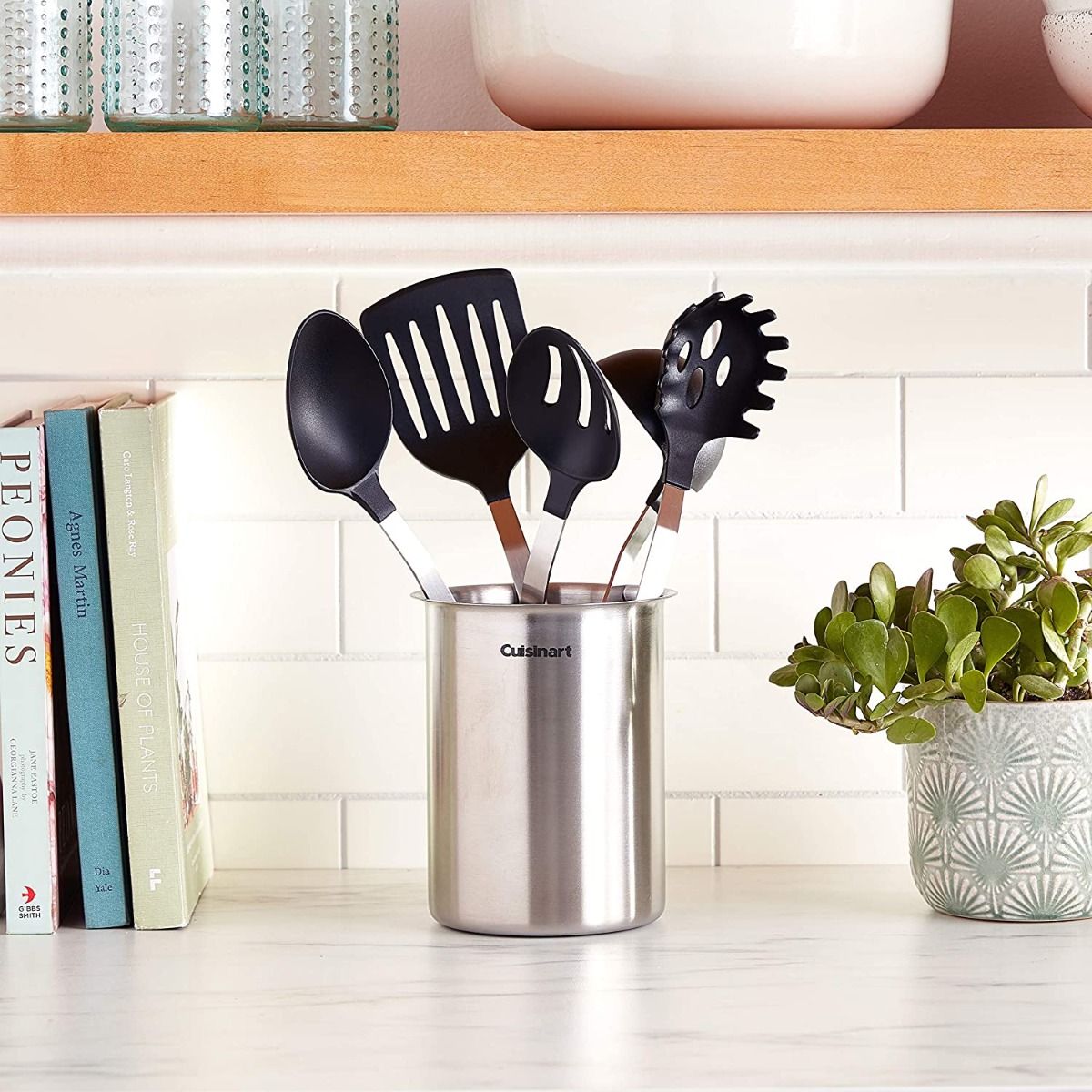 Cuisinart Barrel Handle Utensil Set With Crock