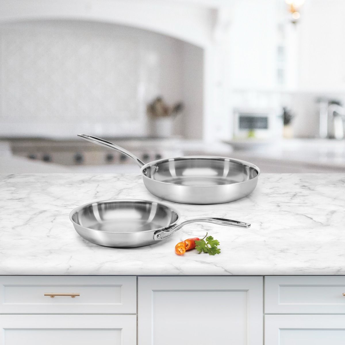 Cuisinart Custom-Clad 5-Ply Stainless Steel Fry Pan Set | 2-Piece (9" & 11")