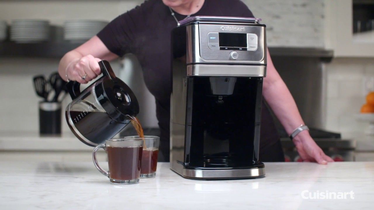 Cuisinart 12-Cup Fully Automatic Burr Grind & Brew Coffeemaker With Glass Carafe | Black & Stainless Steel