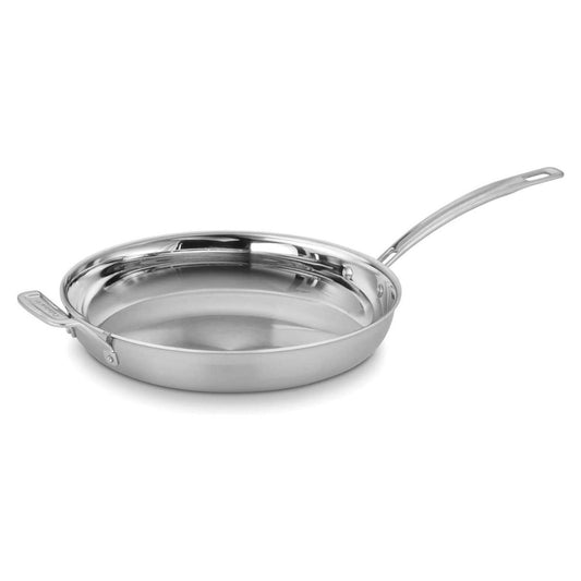  Cuisinart MultiClad Pro Triple Ply Stainless Steel 12" Skillet With Helper Handle