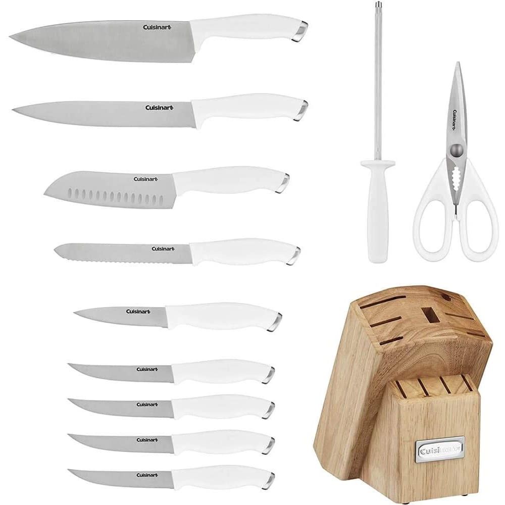  Cuisinart Classic ColorPro Collection 12-Piece Knife Block Set | White