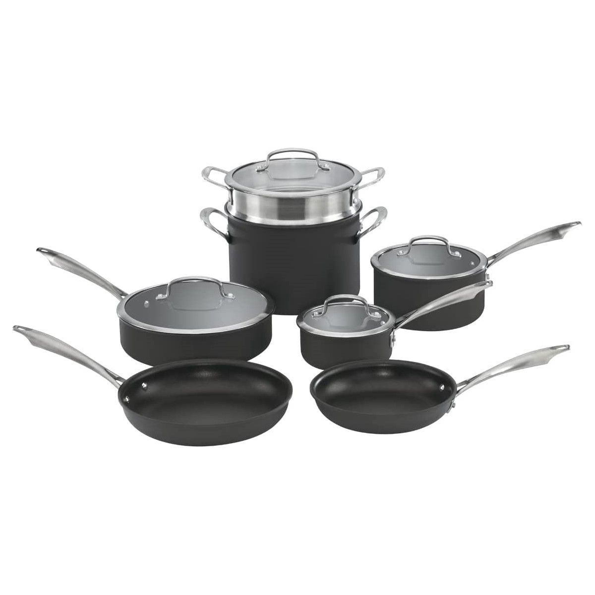  Cuisinart Dishwasher-Safe Anodized 11-Piece Nonstick Cookware Set
