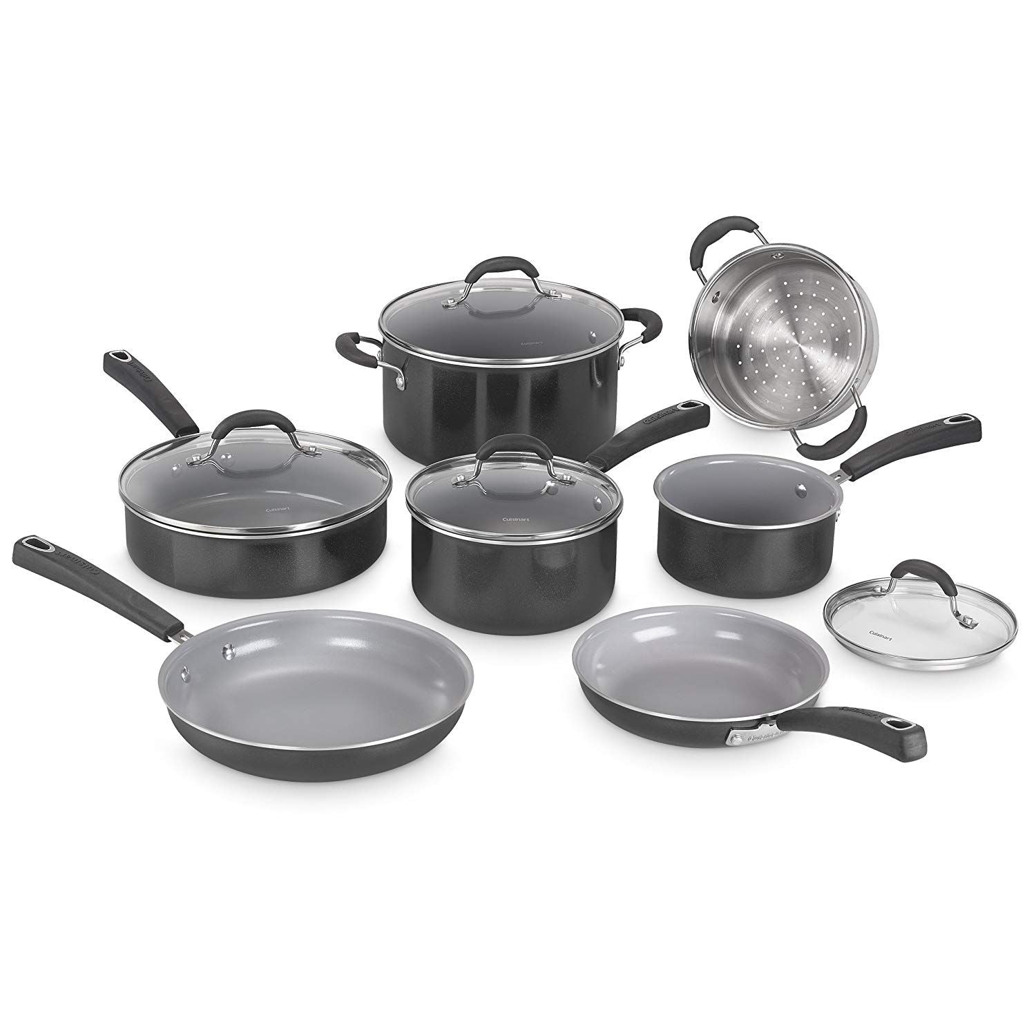  Cuisinart Advantage Ceramica XT 11-Piece Cookware Set | Black