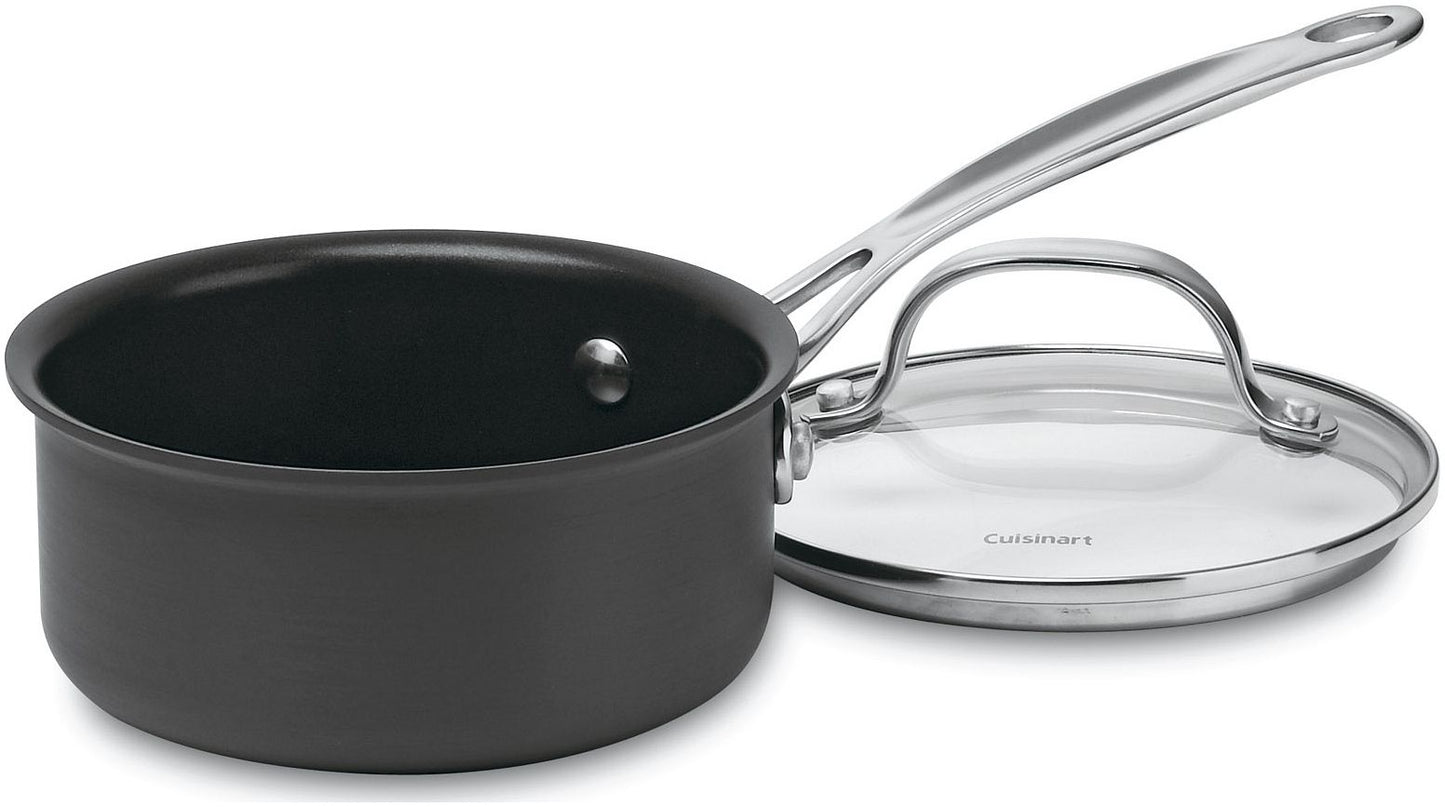  Cuisinart Chef's Classic Hard Anodized Nonstick 1-Quart Saucepan With Lid