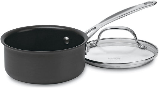  Cuisinart Chef's Classic Hard Anodized Nonstick 1-Quart Saucepan With Lid