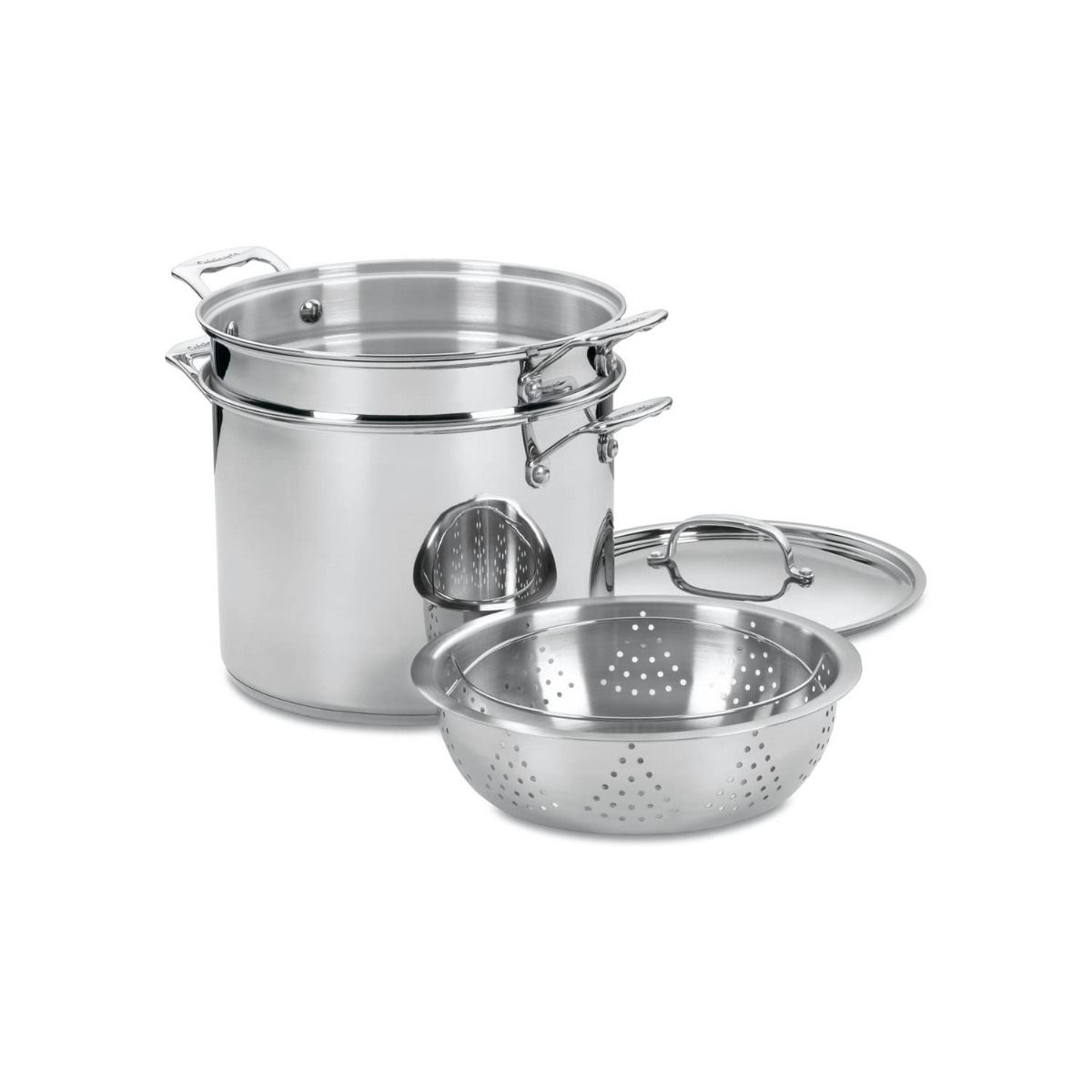  Cuisinart Chef's Classic Stainless Steel 12-Quart Pasta/Steamer 4-Piece Set