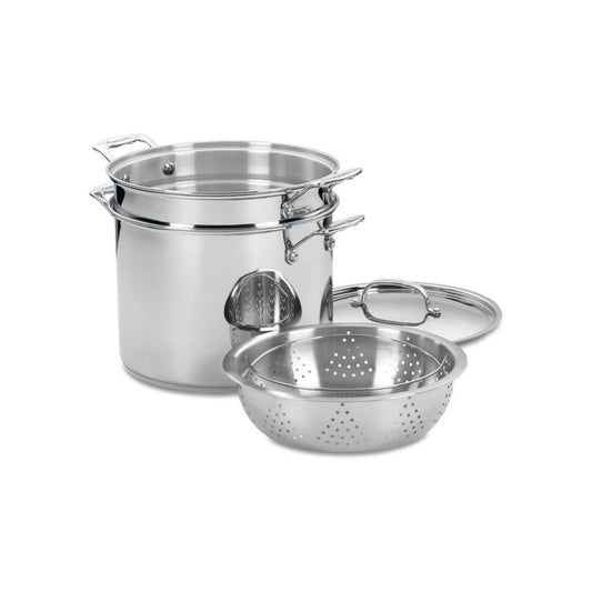  Cuisinart Chef's Classic Stainless Steel 12-Quart Pasta/Steamer 4-Piece Set