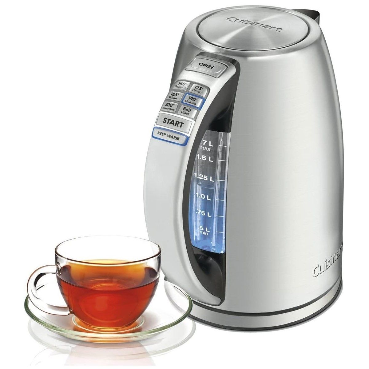  Cuisinart PerfecTemp® Cordless Electric Kettle | Stainless Steel