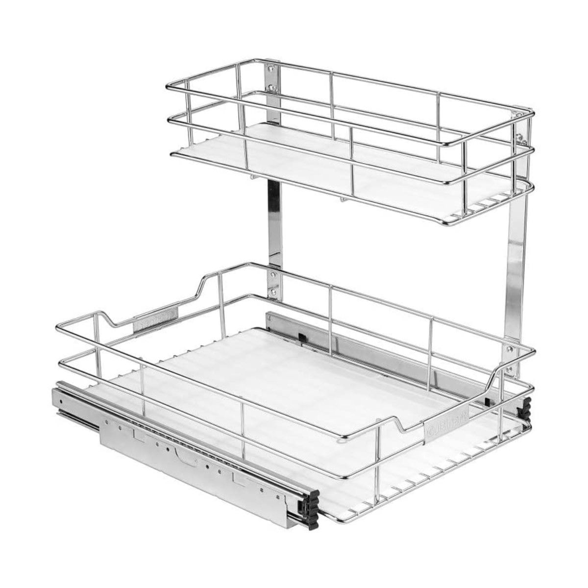  Cuisinart 14" 2-Tier Sliding Cabinet Organizer | Chrome