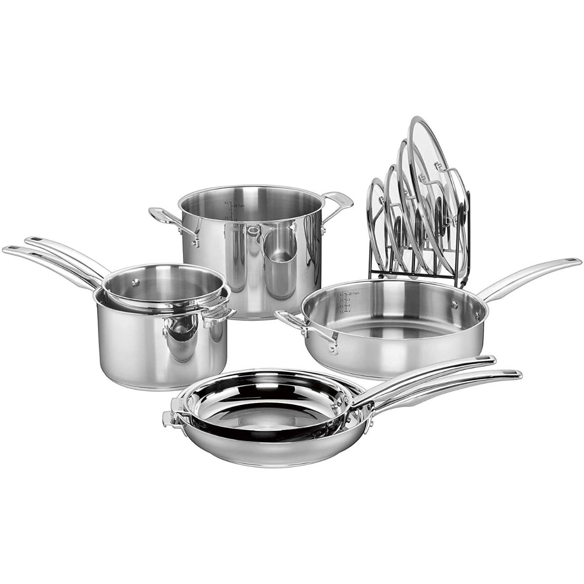 Cuisinart 11-Piece Smartnest Stainless Steel Cookware Set