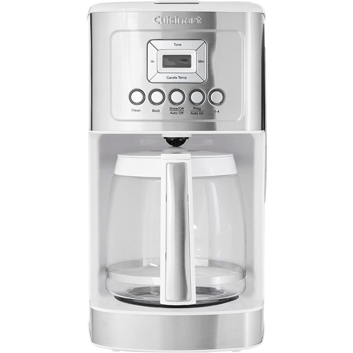  Cuisinart 14-Cup Programmable Coffee Maker | Brushed Steel & White