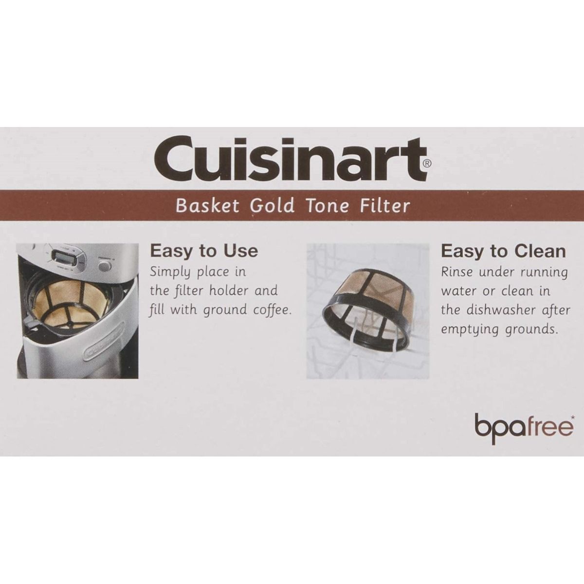  Cuisinart Gold Tone Filter Basket
