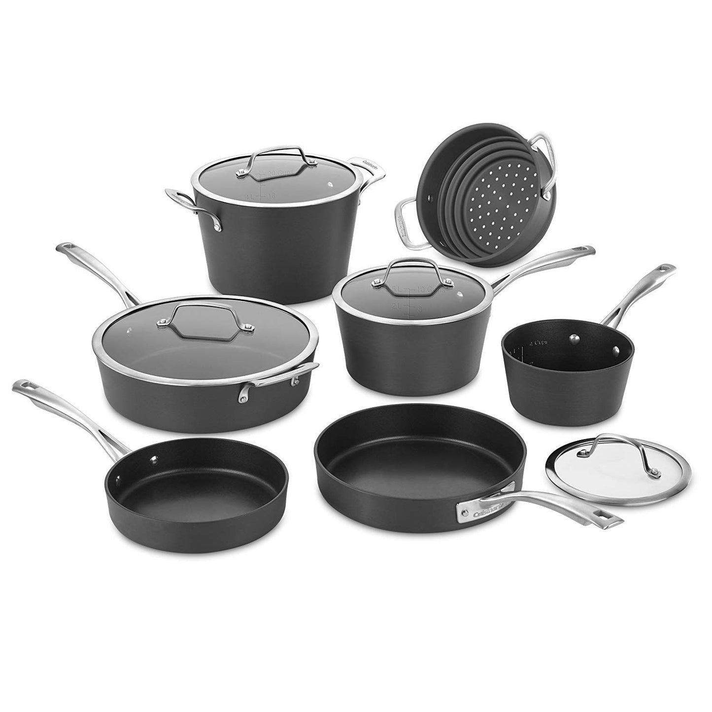  Cuisinart Conical Induction Nonstick Hard Anodized Cookware Set |11-Piece