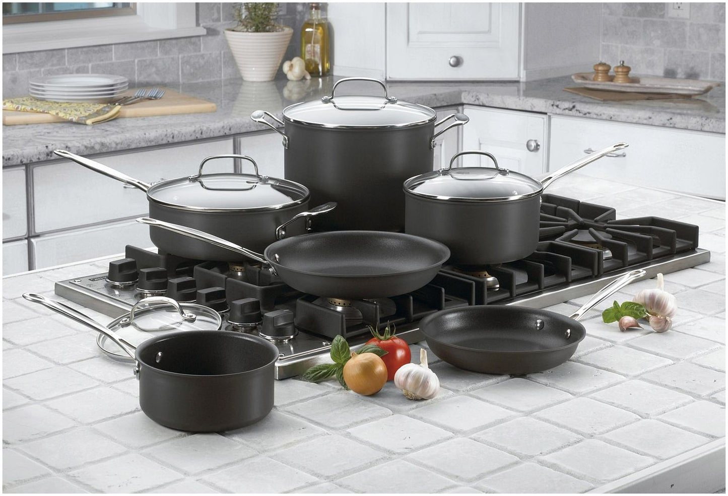  Cuisinart Chef's Classic Hard Anodized Nonstick Cookware Set | 10-Piece
