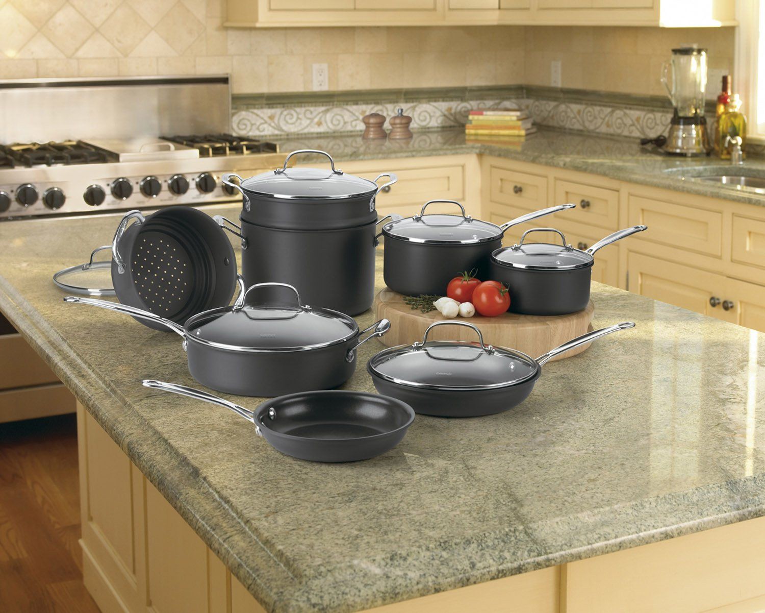  Cuisinart Chef's Classic Hard Anodized Nonstick Cookware Set | 14-Piece
