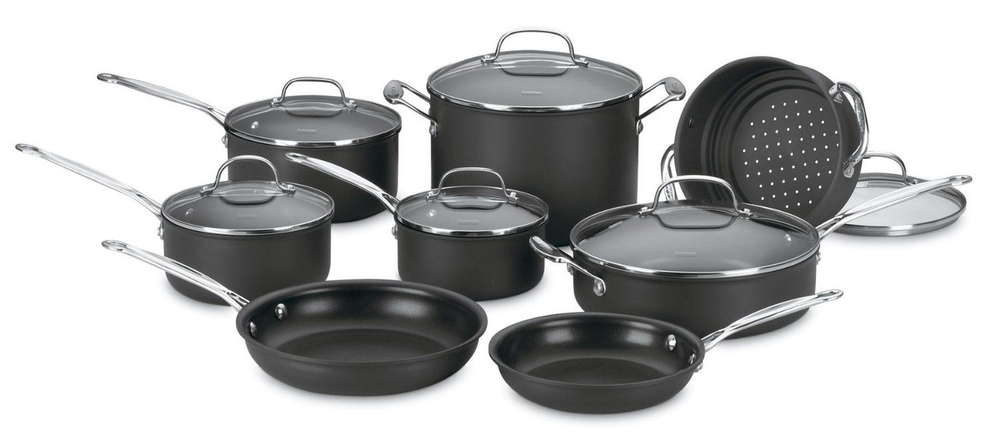  Cuisinart Chef's Classic Hard Anodized Nonstick Cookware Set | 14-Piece