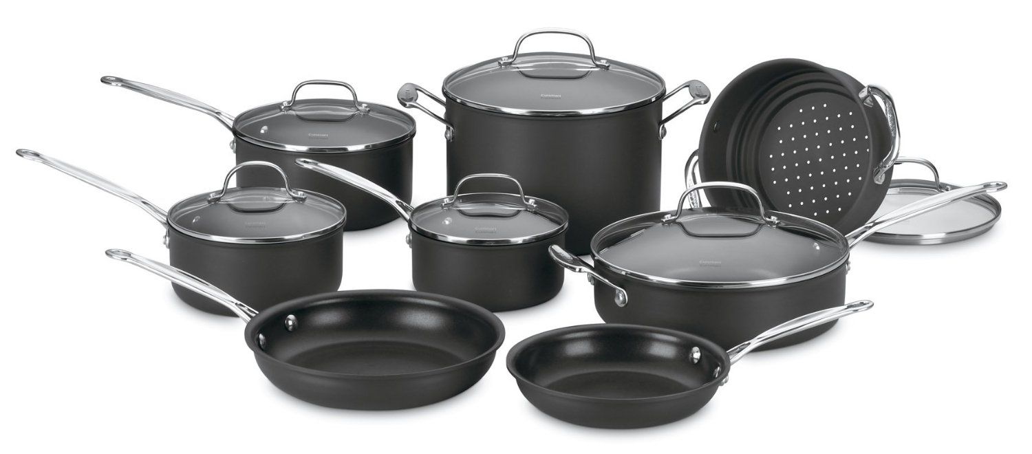  Cuisinart Chef's Classic Hard Anodized Nonstick Cookware Set | 14-Piece