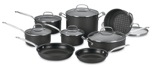  Cuisinart Chef's Classic Hard Anodized Nonstick Cookware Set | 14-Piece