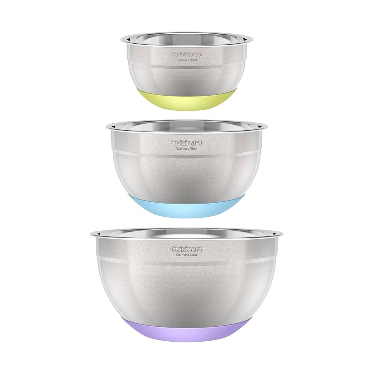 Cuisinart Stainless Steel Mixing Bowls With Non-Slip Base | Set Of 3