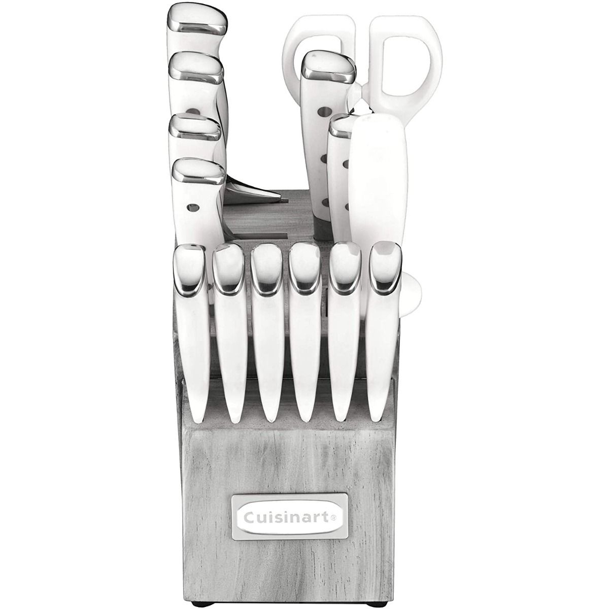  Cuisinart 15-piece Triple Rivet Cutlery Block Set | Grey Block