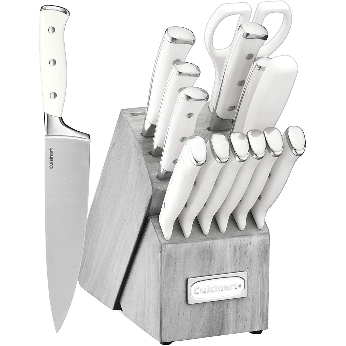  Cuisinart 15-piece Triple Rivet Cutlery Block Set | Grey Block