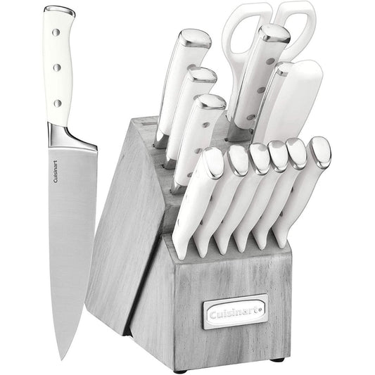  Cuisinart 15-piece Triple Rivet Cutlery Block Set | Grey Block
