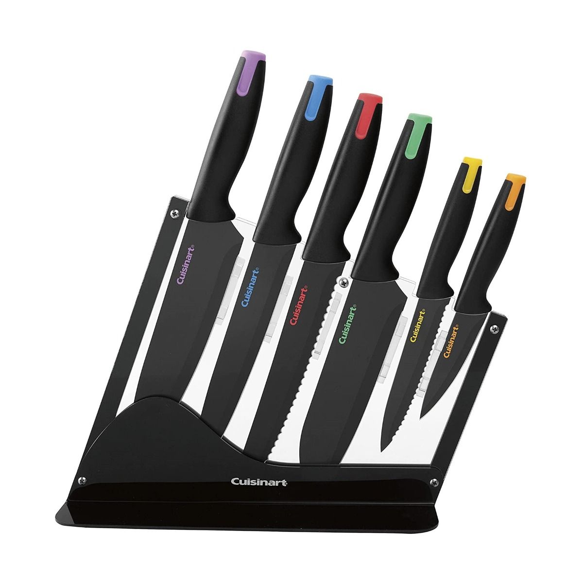 Cuisinart Nonstick Edge Collection | 7-Piece Ceramic Coated Knife With Acrylic Stand