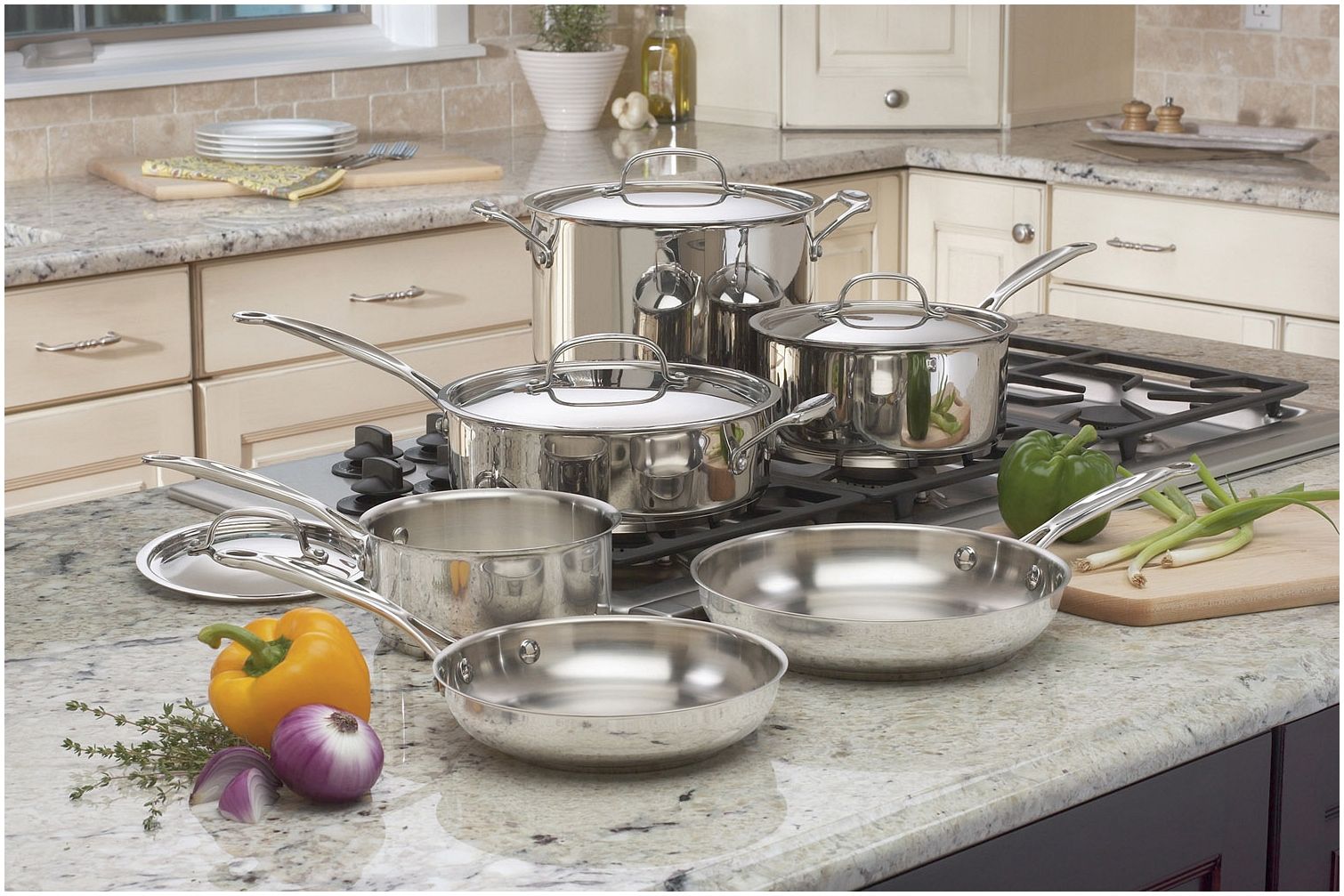  Cuisinart Chef's Classic Stainless Steel Cookware Set | 10-Piece