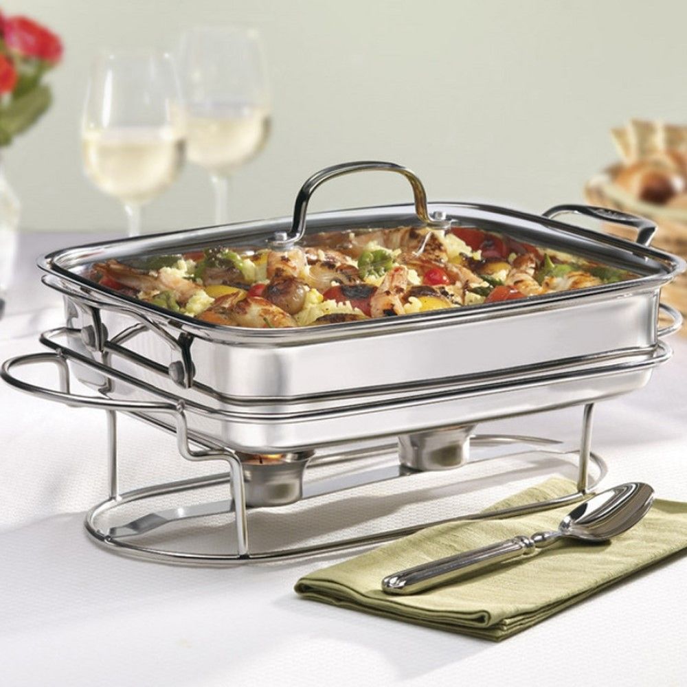  Cuisinart Classic Entertaining Stainless Steel Rectangular Buffet Server | 12"