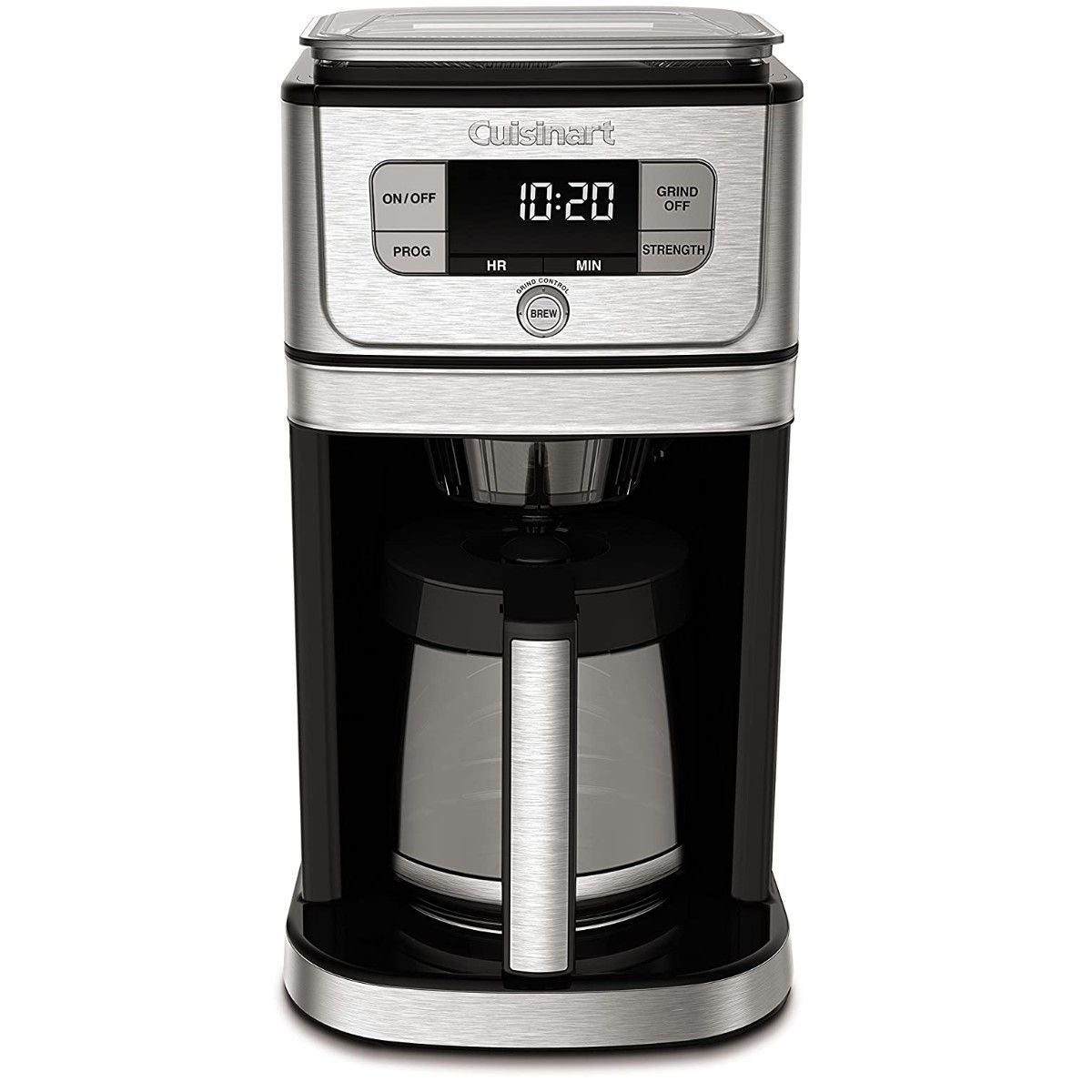  Cuisinart 12-Cup Fully Automatic Burr Grind & Brew Coffeemaker With Glass Carafe | Black & Stainless Steel