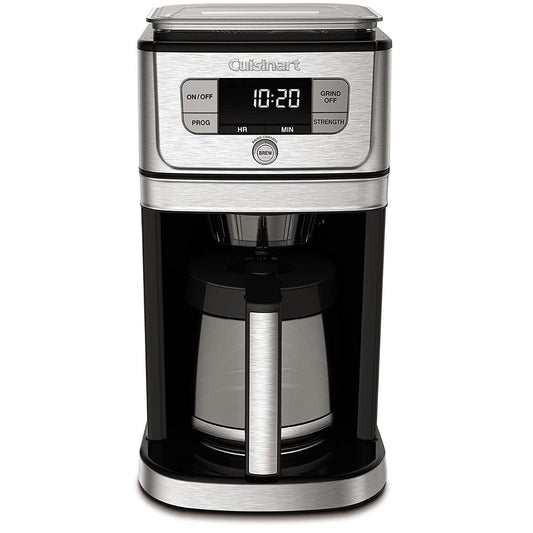  Cuisinart 12-Cup Fully Automatic Burr Grind & Brew Coffeemaker With Glass Carafe | Black & Stainless Steel