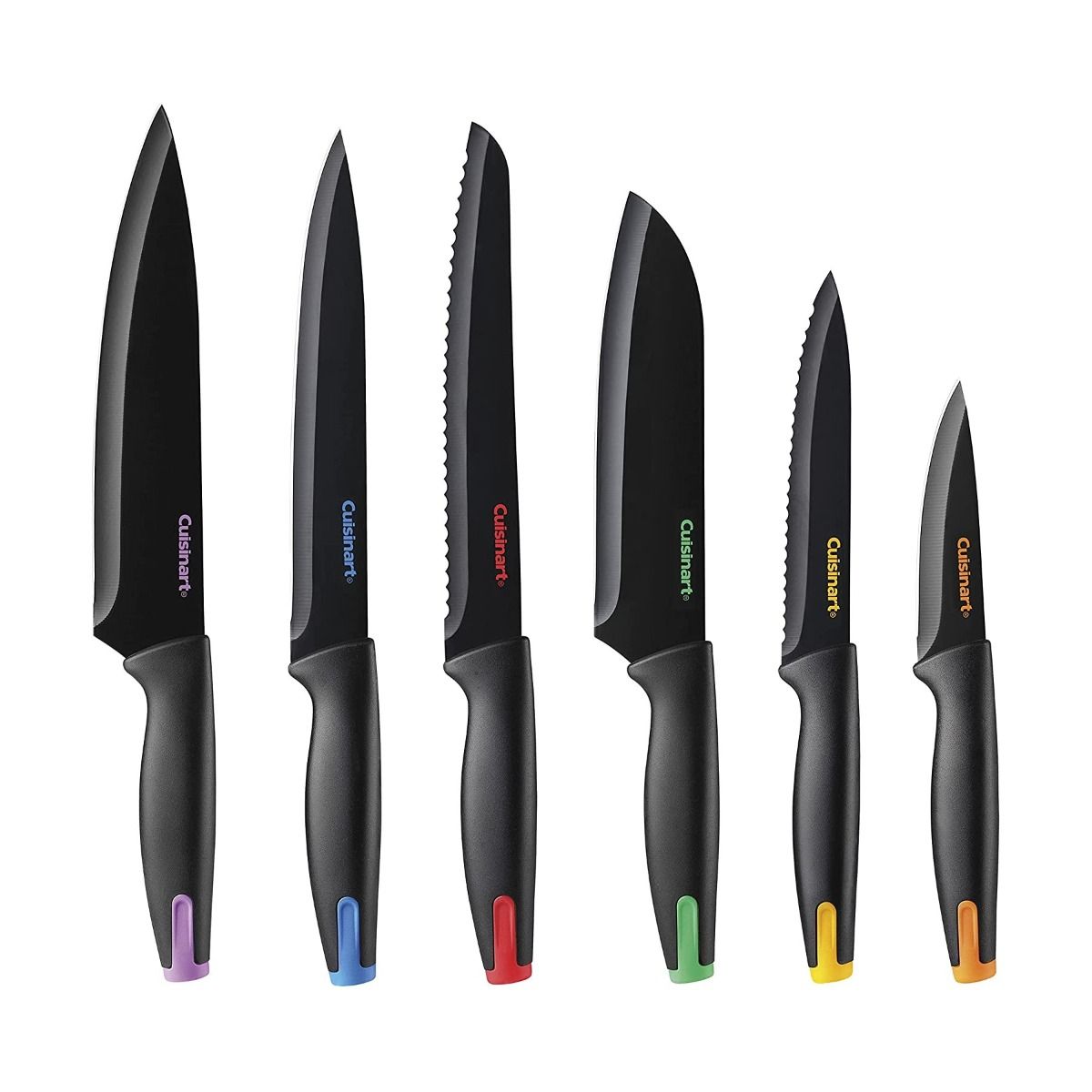  Cuisinart Nonstick Edge Collection | 7-Piece Ceramic Coated Knife With Acrylic Stand