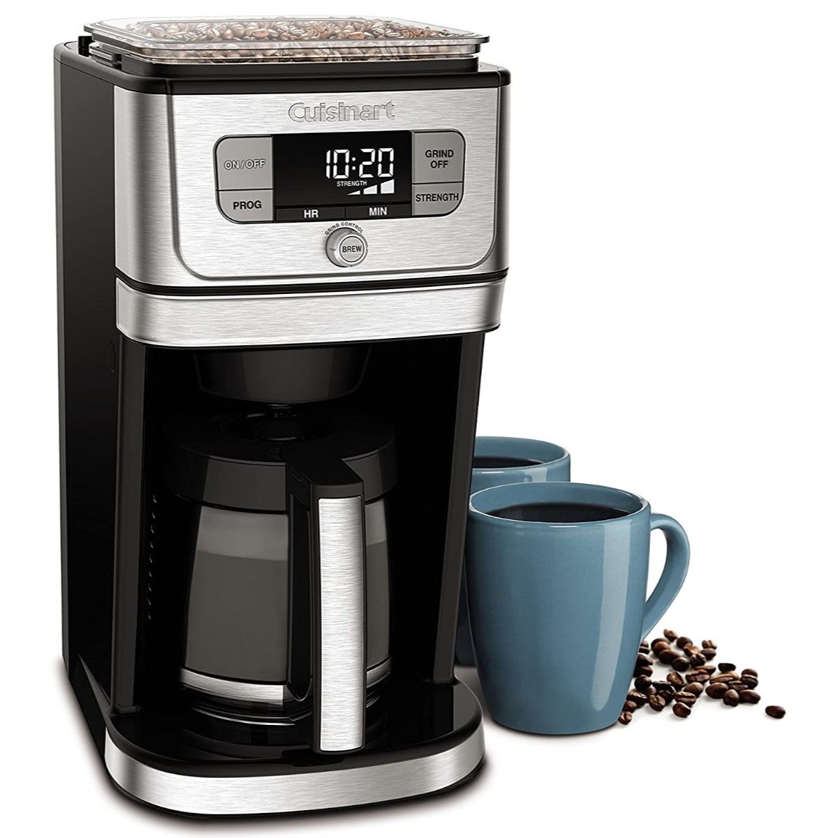  Cuisinart 12-Cup Fully Automatic Burr Grind & Brew Coffeemaker With Glass Carafe | Black & Stainless Steel
