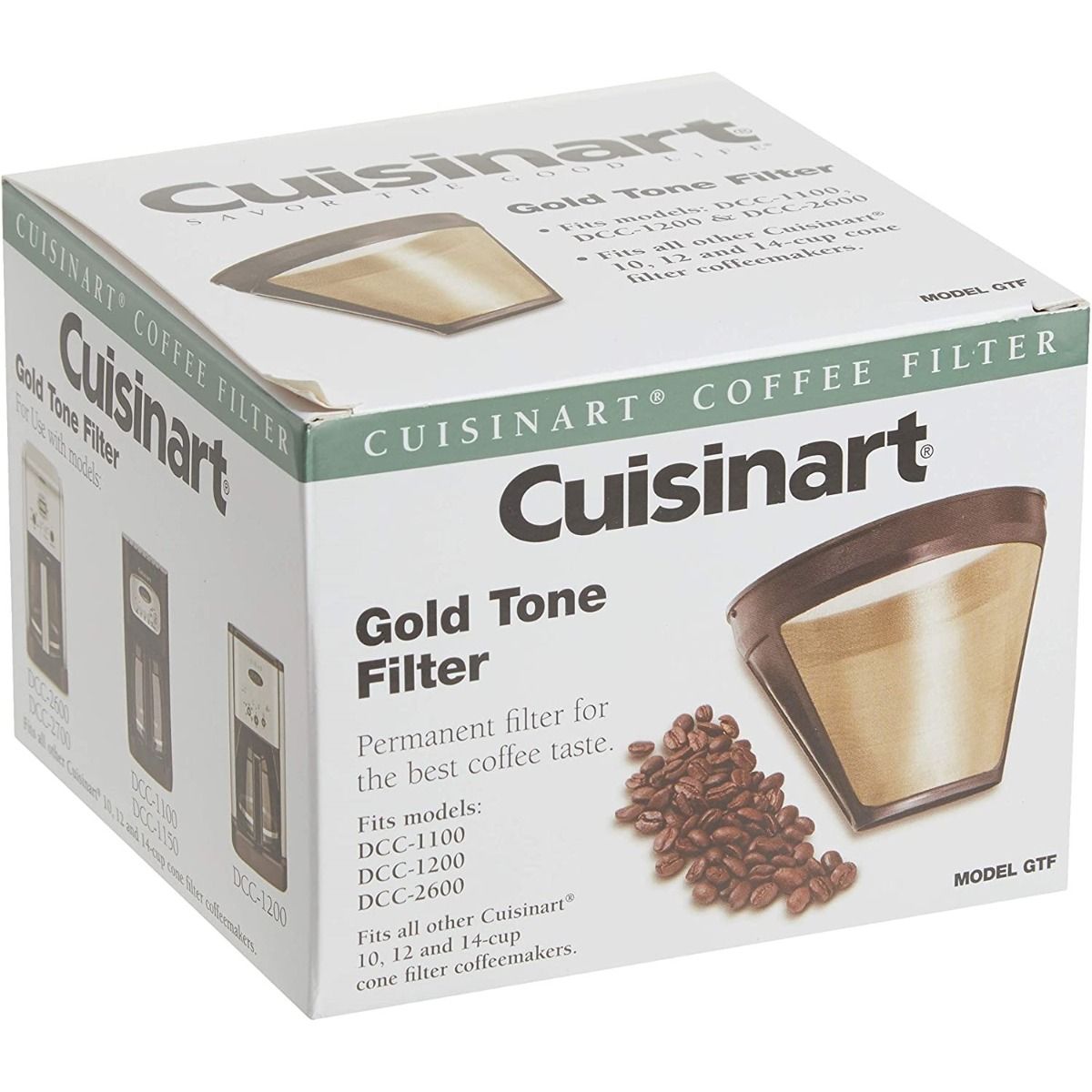  Cuisinart Gold Tone Cone Filter Basket | 10-12 Cup