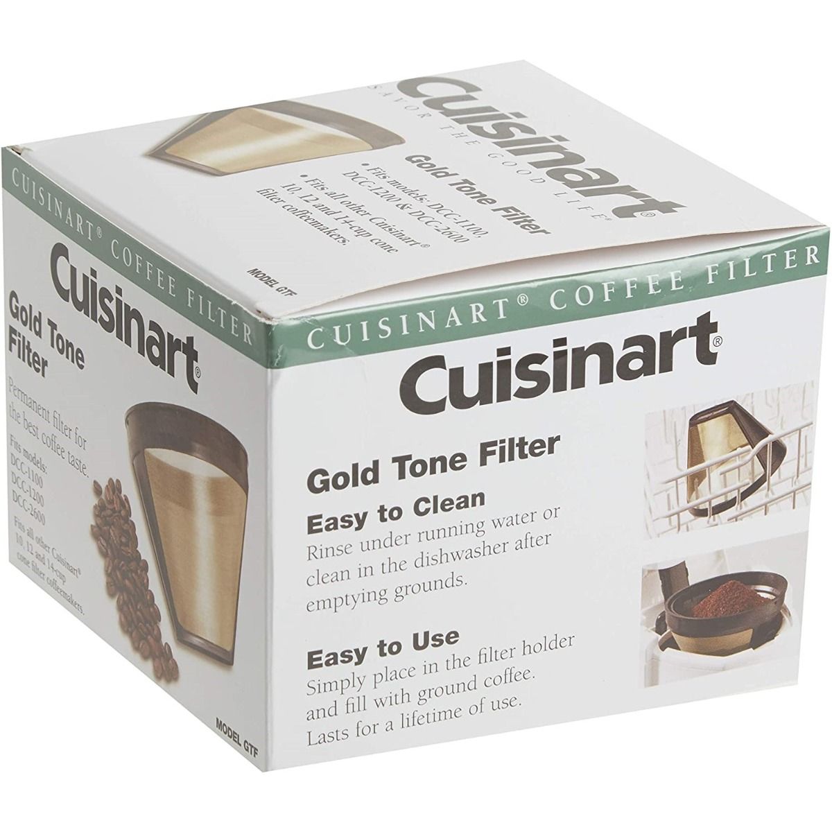  Cuisinart Gold Tone Cone Filter Basket | 10-12 Cup