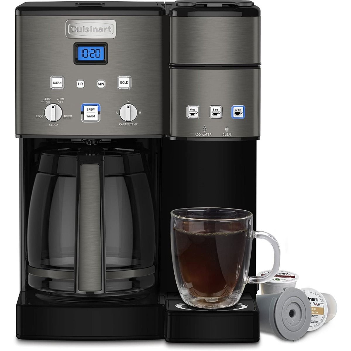  Cuisinart Coffee Center 12-Cup Coffee Maker & Single-Serve Brewer | Black Stainless