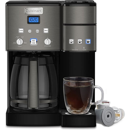  Cuisinart Coffee Center 12-Cup Coffee Maker & Single-Serve Brewer | Black Stainless
