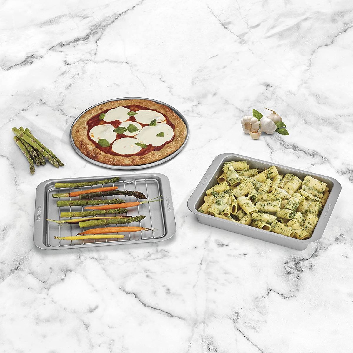  Cuisinart Chef's Classic Nonstick Bakeware | 4-Piece Toaster Oven Baking Pan Set