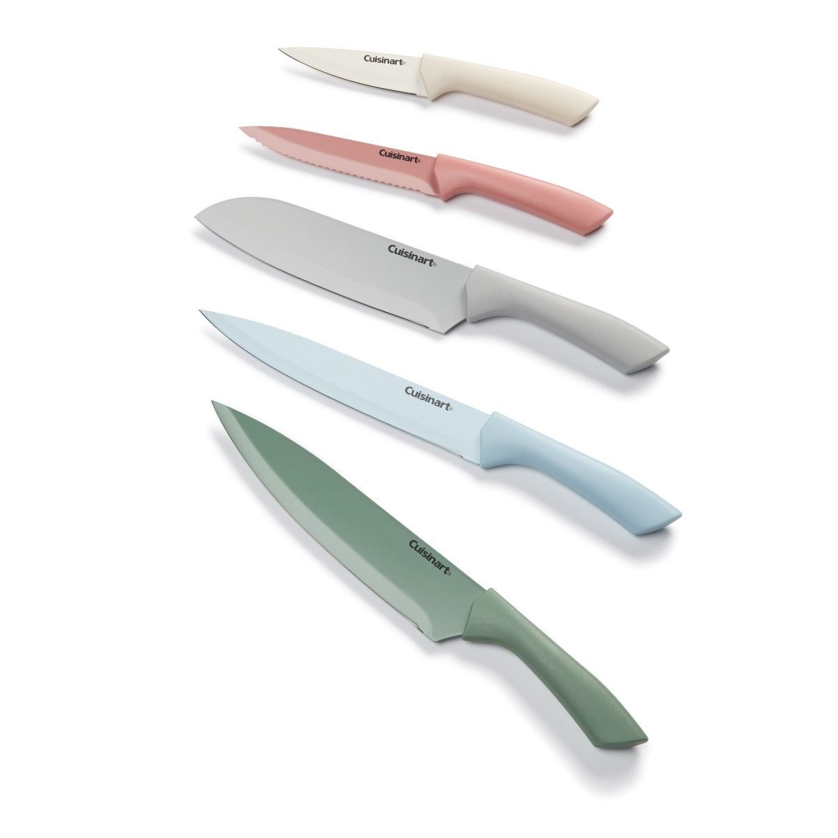 Cuisinart 10-Piece Ceramic Coated Color Knife Set