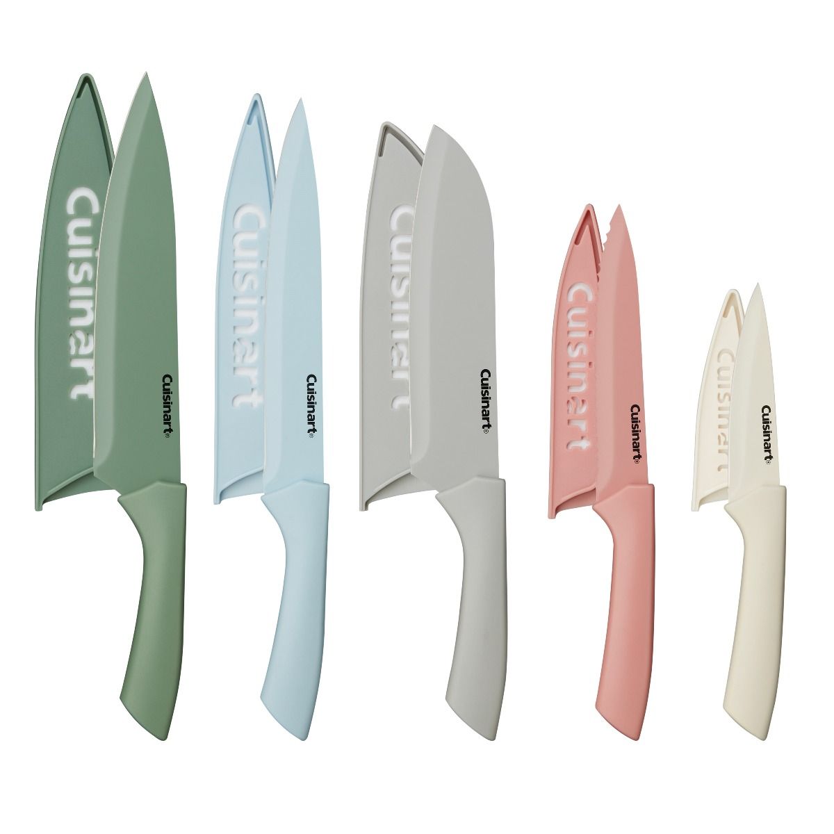  Cuisinart 10-Piece Ceramic Coated Color Knife Set