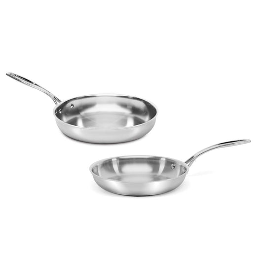  Cuisinart Custom-Clad 5-Ply Stainless Steel Fry Pan Set | 2-Piece (9" & 11")