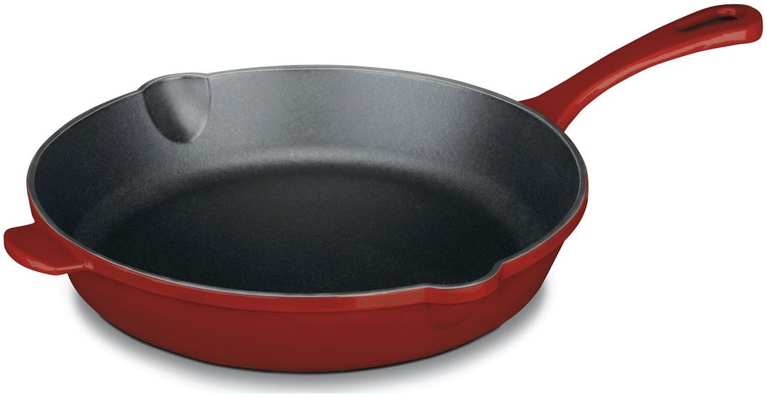  Cuisinart Chef's Classic Cast Iron 10" Skillet | Cardinal Red