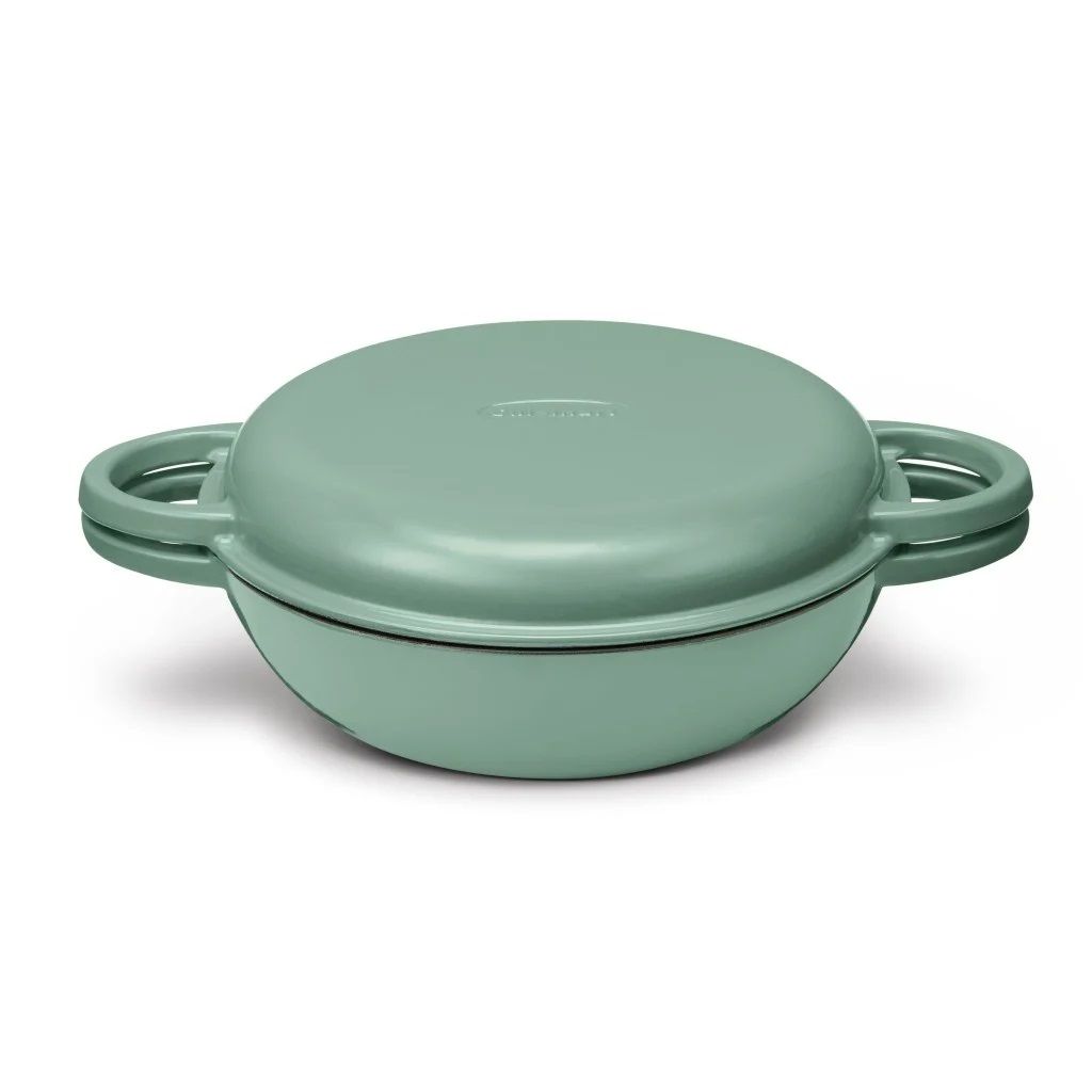  Cuisinart Chef's Classic Enameled Cast Iron 2-in-1 Multipurpose Set | Sage Green