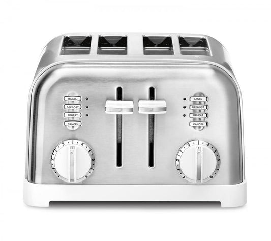  Cuisinart 4-Slice Classic Toaster | White & Stainless Steel