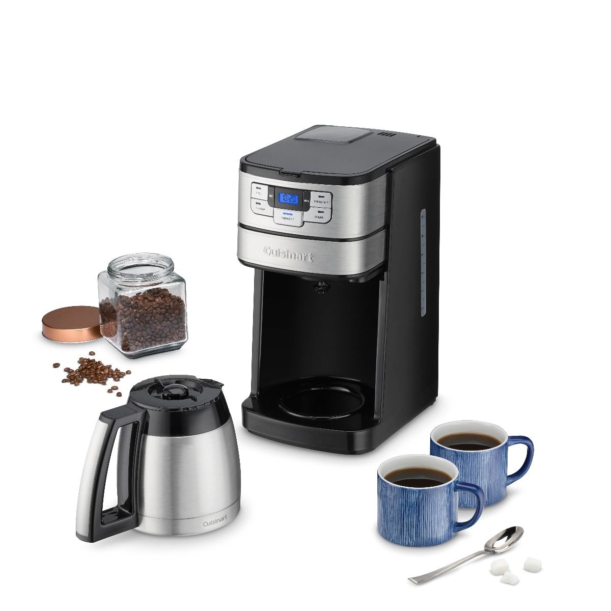  Cuisinart 10-Cup Automatic Grind & Brew Coffeemaker With Thermal Carafe | Black & Stainless Steel