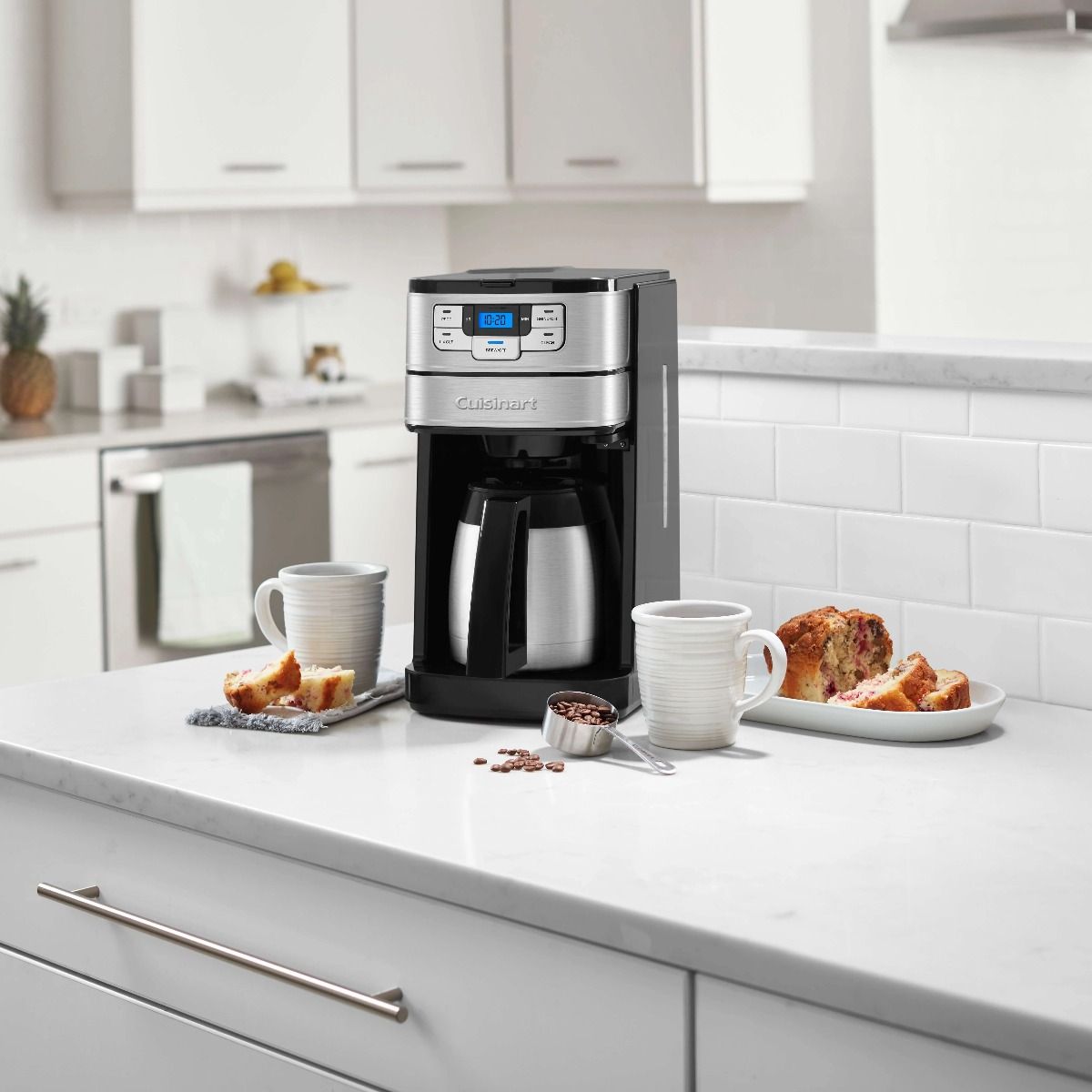  Cuisinart 10-Cup Automatic Grind & Brew Coffeemaker With Thermal Carafe | Black & Stainless Steel