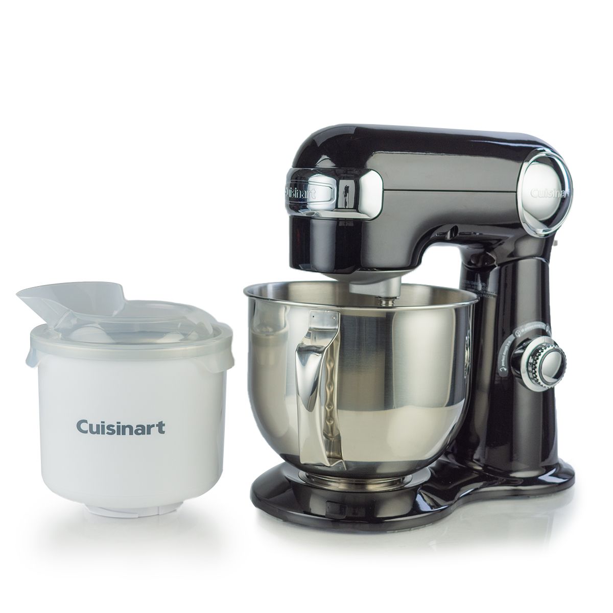  Cuisinart Precision 5.5-Quart Stand Mixer + Ice Cream Maker Attachment | Onyx Black