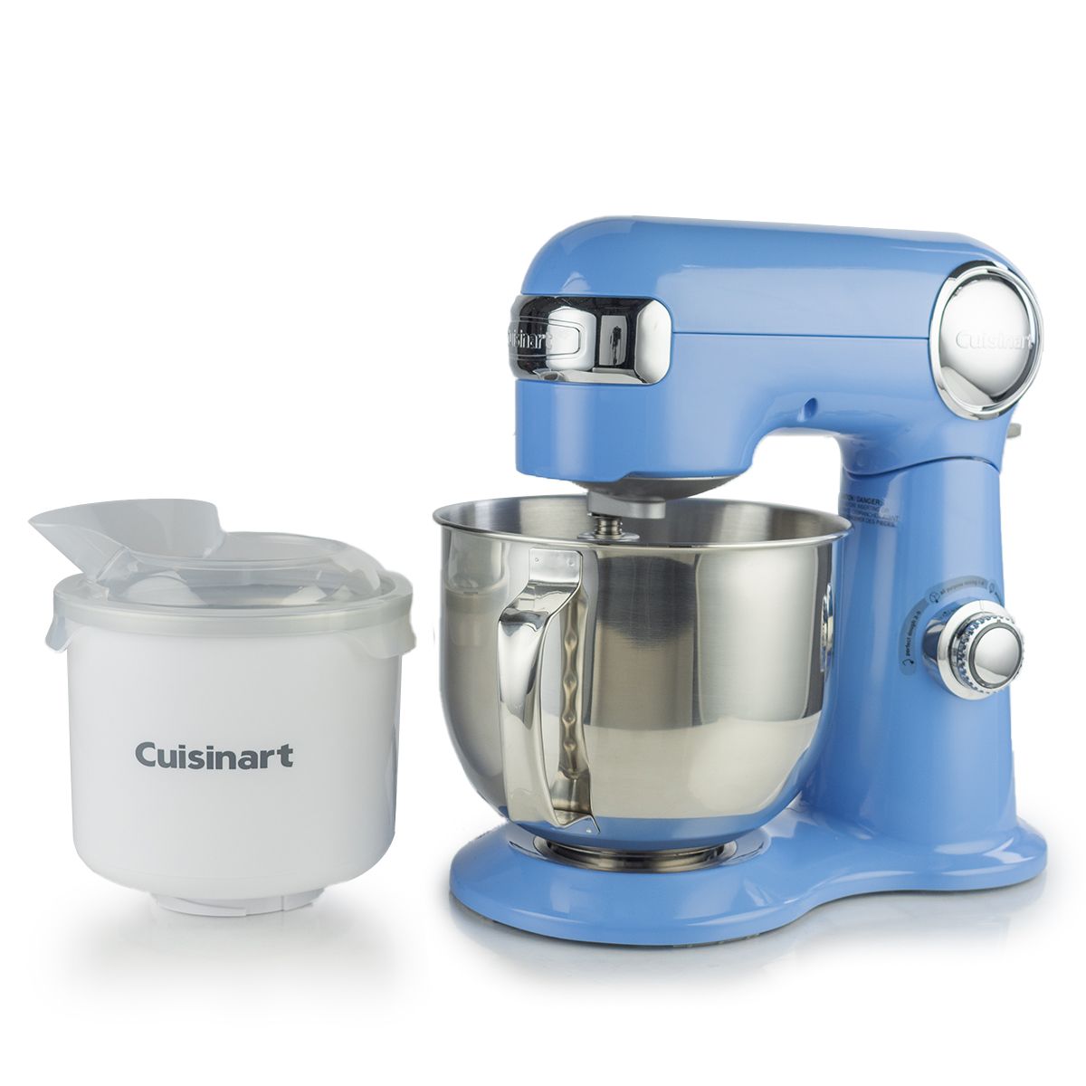  Cuisinart Precision 5.5-Quart Stand Mixer + Ice Cream Maker Attachment | Periwinkle Blue
