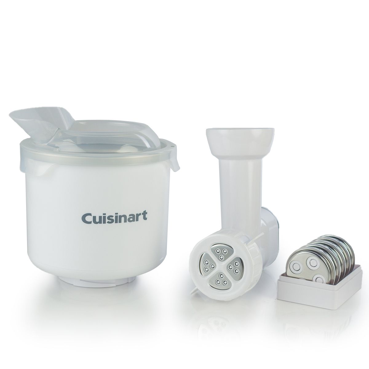  Cuisinart Precision 5.5-Quart Stand Mixer Attachment Set | Ice Cream Maker + Pasta Extruder