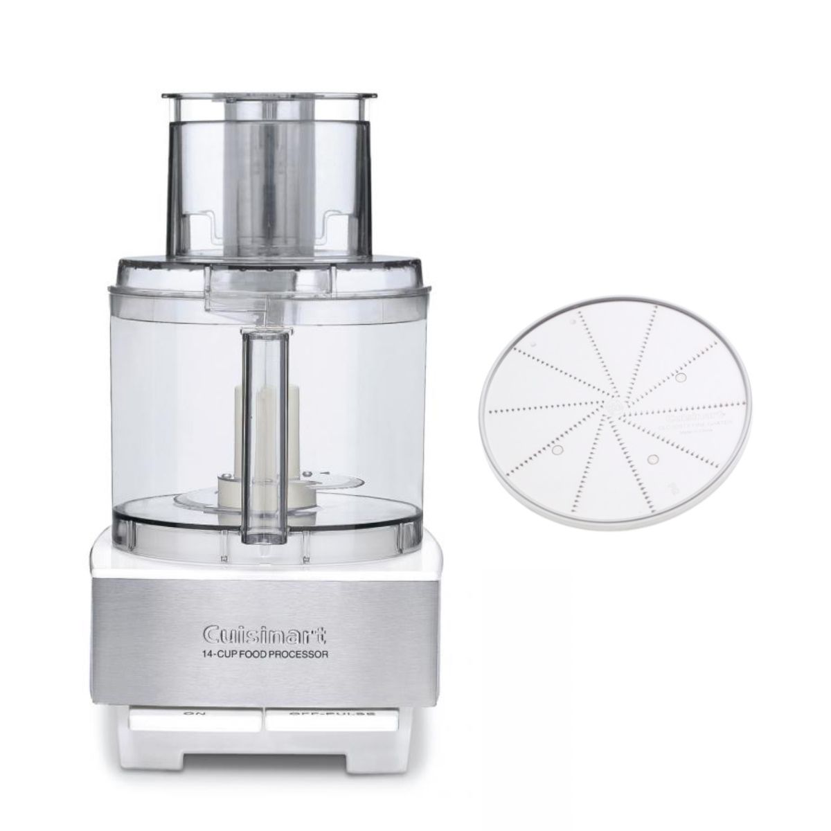  Cuisinart Custom 14-Cup Food Processor + Fine Grater Disc | White